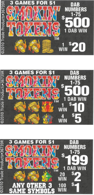 OVERSTOCK SMOKIN TOKENS 1950